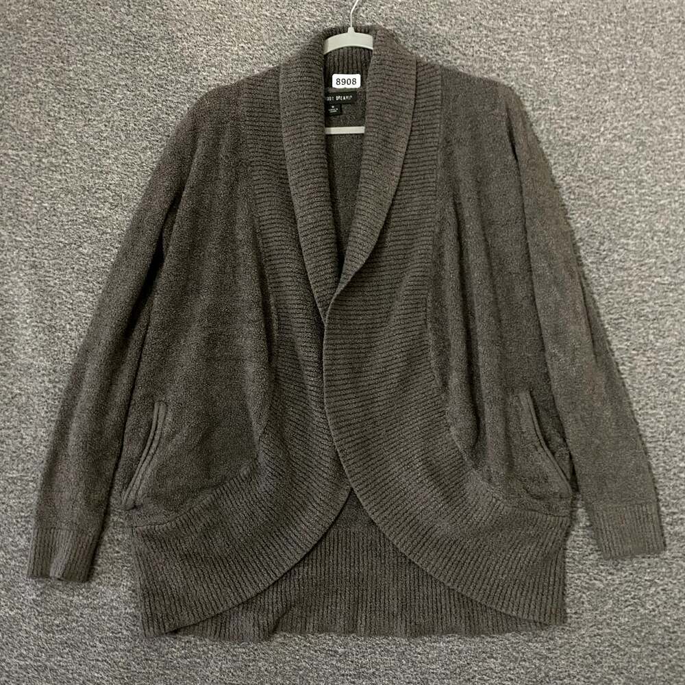 Barefoot Dreams Women’s Size Medium Brown Open Front Bamboo Sweater